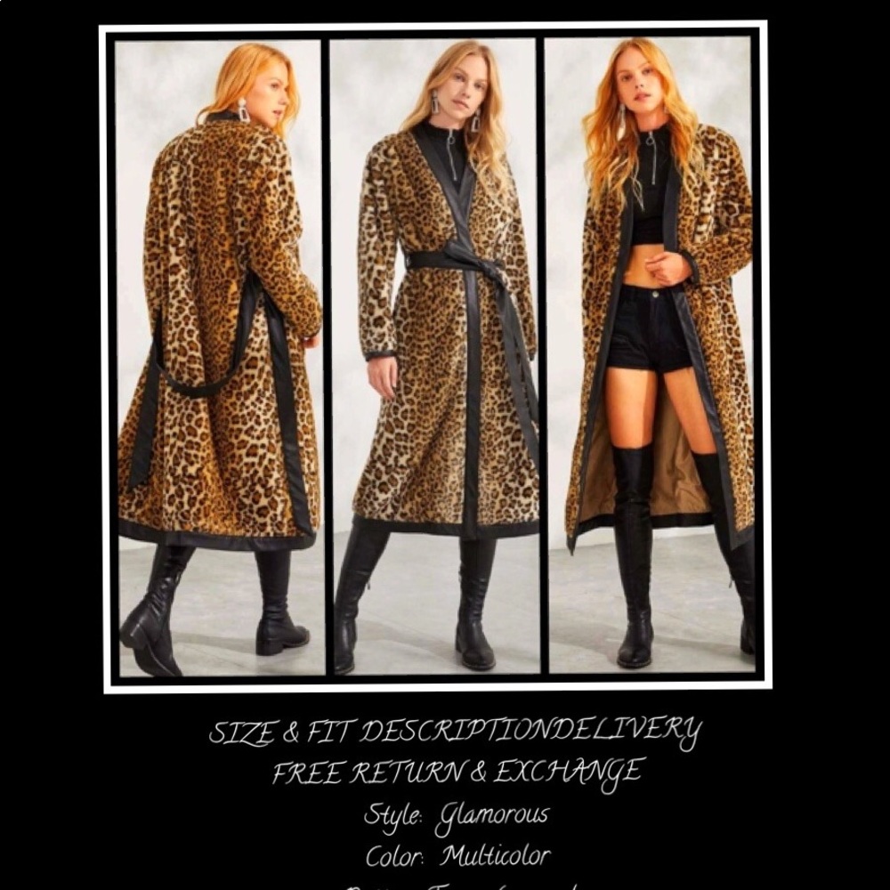 Full Length Leopard Print Coat